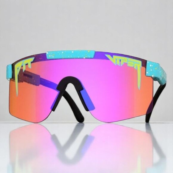 NEW Pit Viper Motorboat Sunglasses Sunset Amber Mirror Lens UV/UVB Beach Sports - Picture 3 of 8
